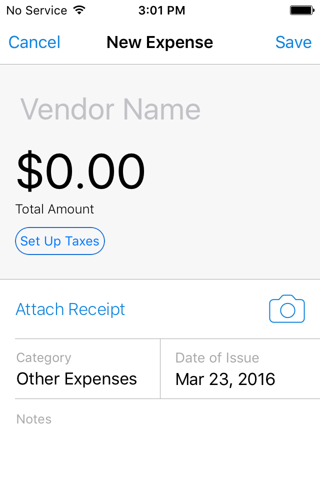 FreshBooks expenses