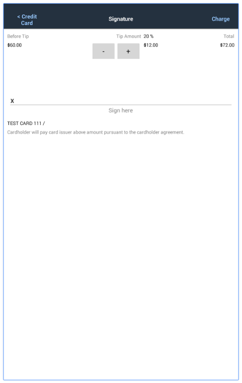 ProcessNow Mobile signature page