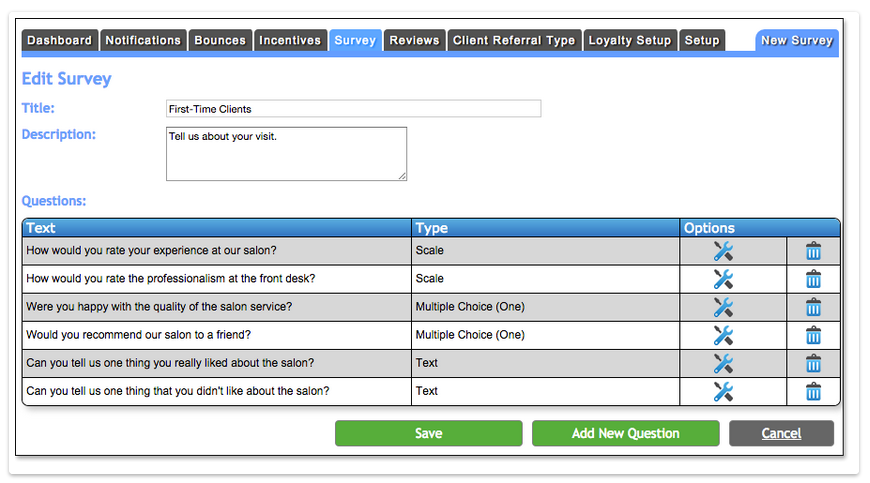 Salon Target surveys