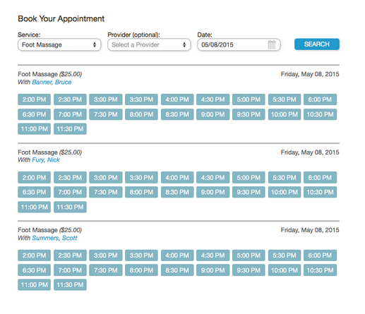 Revel customer booking