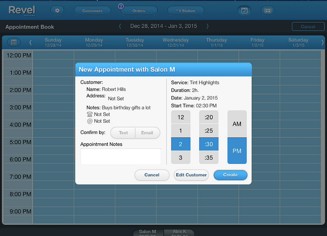 Revel individual appointment