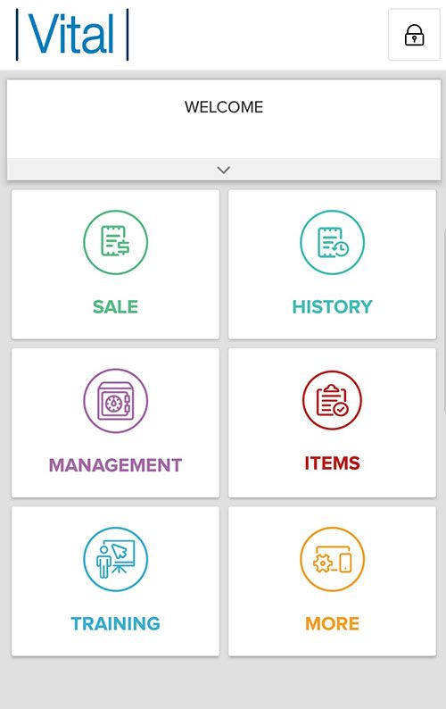 Vital Mobile main screen