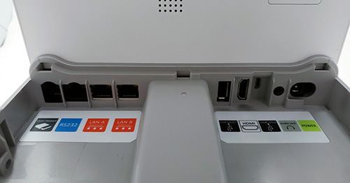 X8 connection panel closeup