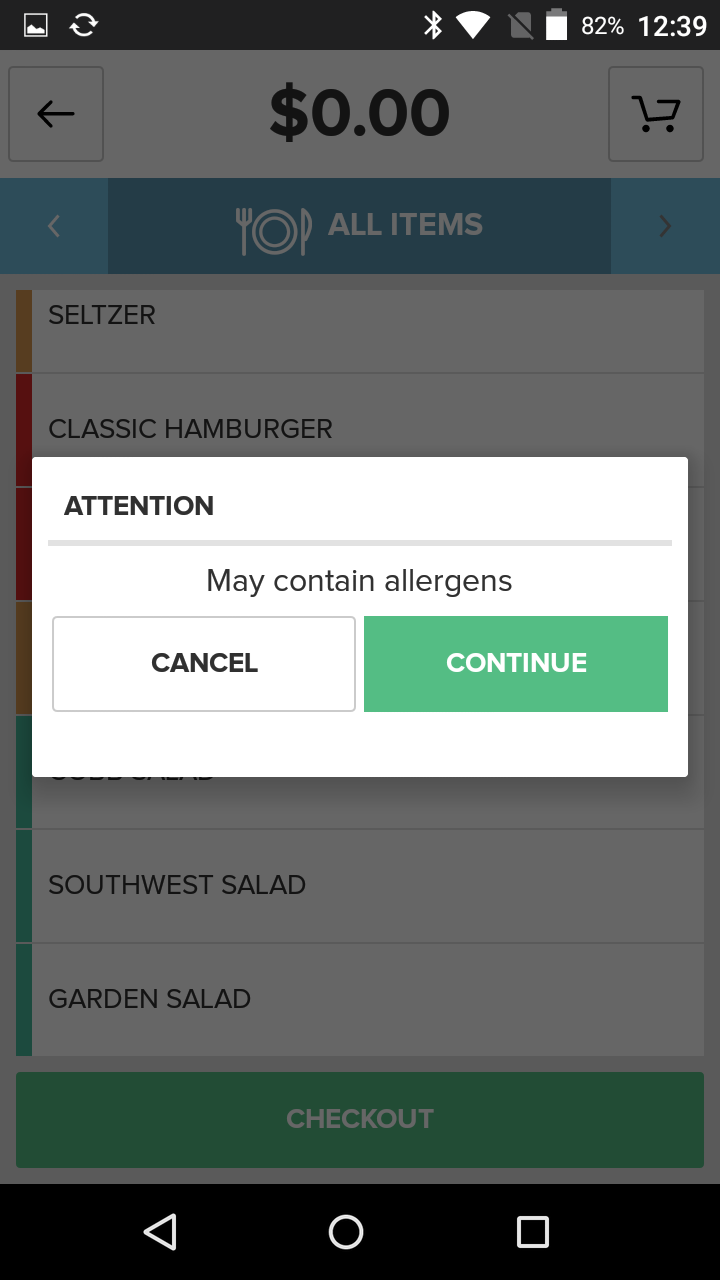 Vital X5 allergen warning