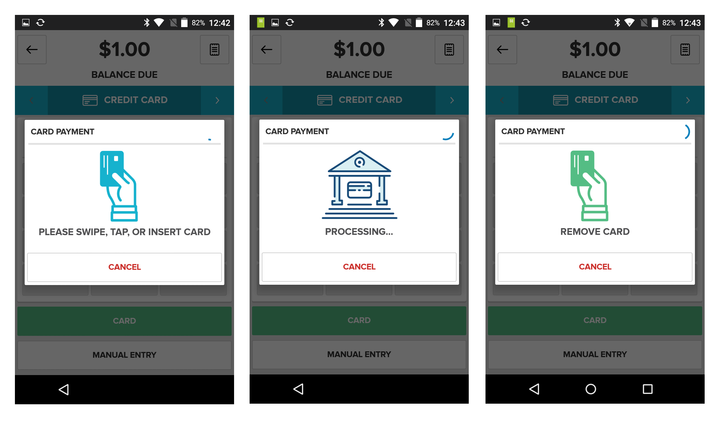 Vital X5 transaction process