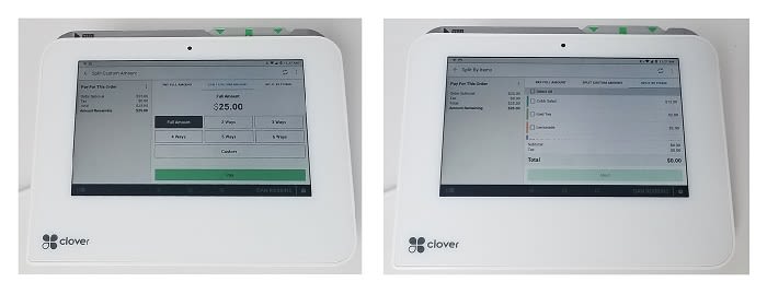 Clover Mini split payments